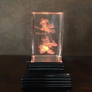 Mickey Mouse Crystal with Light up stand